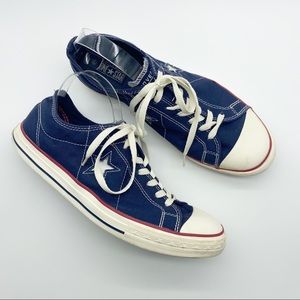 Converse One Star Mens Blue Canvas Low Top Sneaker